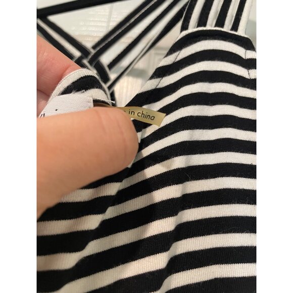 Calvin Klein Womens Black & White Striped Maxi Dress Size 10 Classic Euro Travel - Picture 4 of 13